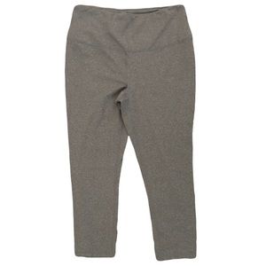 Reebok Women Grey Workout Capri Stretch Pants, Size Large
